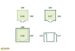 Abri De Jardin En Bois D’épicéa Brut 26 Mm – 8,8 M² -Promos Jardin Garage Magasin dimensions remise jardin gardenas 8m2