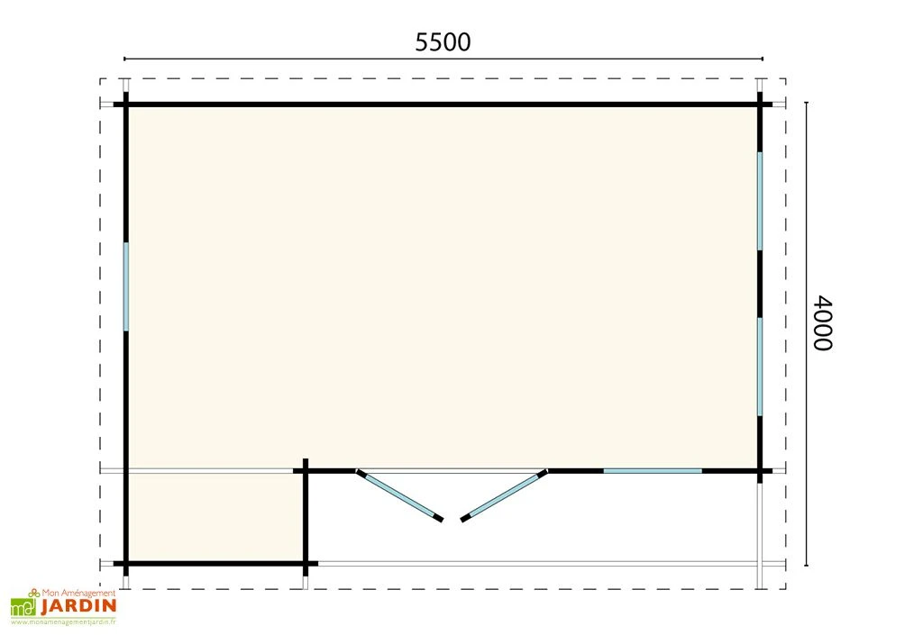 Studio De Jardin En Bois D’épicéa Brut Andrew – 22 M² 3 Studio De Jardin En Bois D’épicéa Brut Andrew – 22 M² – Image 3