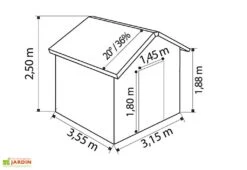 Grosfillex Abri De Jardin PVC Utility 11 -Promos Jardin Garage Magasin dimensions utility11 3d