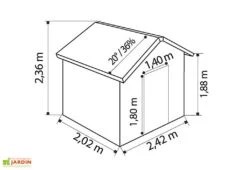 Grosfillex Abri De Jardin PVC Utility 4,9 -Promos Jardin Garage Magasin dimensions utility49 3d