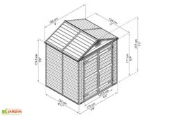 Abri De Jardin Skylight 2,8 M² Ambre | Palram - Canopia -Promos Jardin Garage Magasin dimensons abri jardin skylight amber 702396 palram