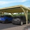 Carport En Bois De Pin Traité Autoclave 30,9 M² - Double Victor Modern