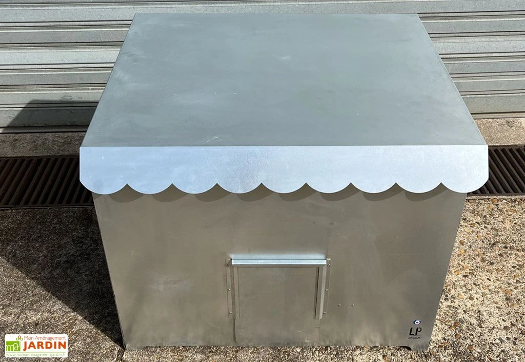 Poulailler 1 à 4 Poules En Acier Galvanisé – 86 X 78 X 76 Cm 2 Poulailler 1 à 4 Poules En Acier Galvanisé – 86 X 78 X 76 Cm – Image 2