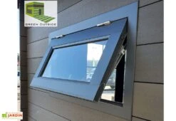 Fenêtre Pour Abri De Jardin En Composite Green Outside – 90 X 50,5 Cm -Promos Jardin Garage Magasin fenetre abri composite green outside 2