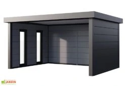 Abri De Jardin En Acier Galvanisé Ouvert Singolo - 17,11 M² 7 Abri De Jardin En Acier Galvanisé Ouvert Singolo - 17,11 M² -Promos Jardin Garage Magasin fenetres gauche abri anthracite singolo