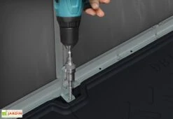 Abri De Jardin En Aluminium Et Polycarbonate 227 Cm – Rubicon Anthracite -Promos Jardin Garage Magasin fixation plancher abri jardin rubicon canopia palram