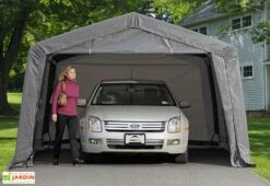 Garage Souple Et Mobile En Acier Et Polyéthylène 18 M² - 5 X 3,5 M 6 Garage Souple Et Mobile En Acier Et Polyéthylène 18 M² - 5 X 3,5 M -Promos Jardin Garage Magasin garage acier bache polyethylene 5m porte zippee 1