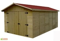 Garage En Bois D’Épicéa Brut 15 M² 3 Garage En Bois D’Épicéa Brut 15 M² -Promos Jardin Garage Magasin garage bois epicea brut 15 m 1 1