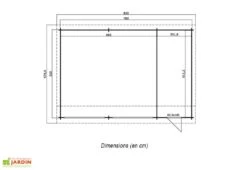 Garage En Bois D’Épicéa Brut Avec Portes Basculantes Hawaii 39 M² -Promos Jardin Garage Magasin garage bois epicea brut avec portes basculantes hawaii 39 m