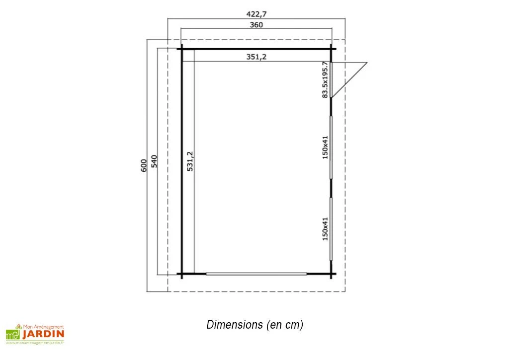 Garage En Bois D’Épicéa Brut Porte Basculante Canberra 18 M² 3 Garage En Bois D’Épicéa Brut Porte Basculante Canberra 18 M² – Image 3