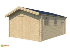 Garage En Bois D’Épicéa Avec Toit En Shingle 21 M²