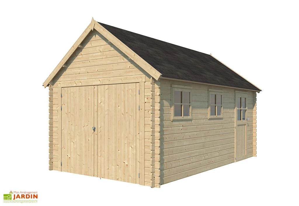 Garage En Bois D’Épicéa Avec Toit En Shingle Gloucester 17 M² 1 Garage En Bois D’Épicéa Avec Toit En Shingle Gloucester 17 M²