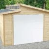 Solid Garage En Bois De Pin Brut Avec Porte Motorisée - Torino 20,9 M²