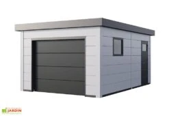 Garage En Métal Avec Porte Motorisée – 19,3 M² 10 Garage En Métal Avec Porte Motorisée – 19,3 M² -Promos Jardin Garage Magasin garage jardin porte motorisee blanc