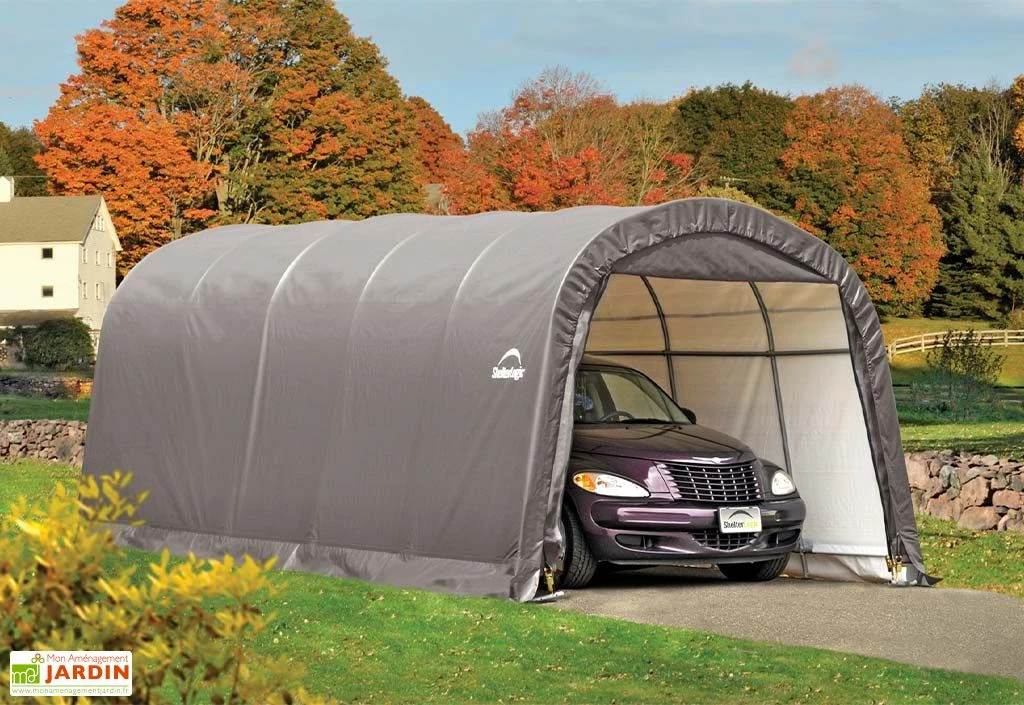 Abri Voiture En Toile : Polyéthylène Gris 610 X 370 Cm – 22,57 M² 1 Abri Voiture En Toile : Polyéthylène Gris 610 X 370 Cm – 22,57 M²