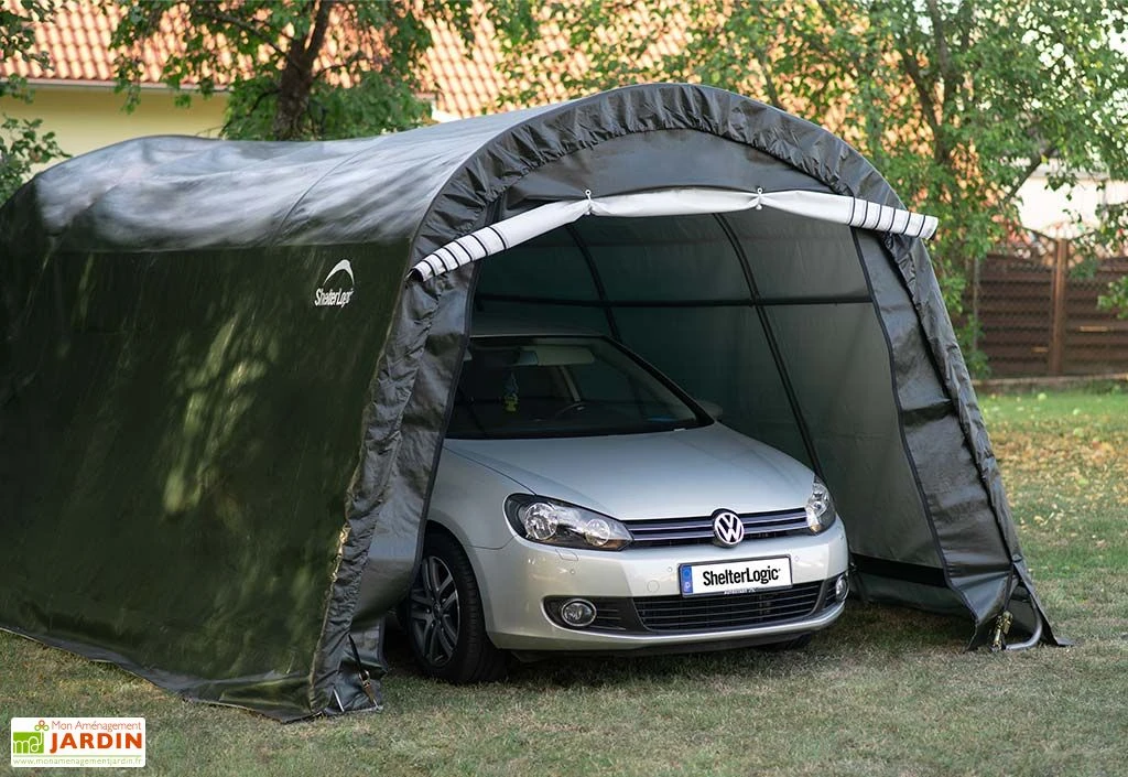 Garage En Toile Polyéthylène Et Acier 18,3 M² 1 Garage En Toile Polyéthylène Et Acier 18,3 M²