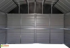 Abri De Jardin En Acier Galvanisé Gris Anthracite 8 M² -Promos Jardin Garage Magasin interieur abri jardin acier galvanise gris anthracite