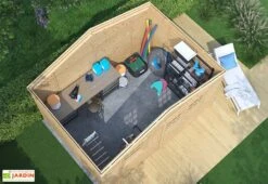 Abri De Jardin En Bois D’Épicéa Brut Shelty+ 11 M² 6 Abri De Jardin En Bois D’Épicéa Brut Shelty+ 11 M² -Promos Jardin Garage Magasin interieur abri jardin bois chalet