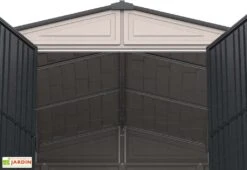 Abri De Jardin En PVC Duramax 8,05 M² Gris -Promos Jardin Garage Magasin interieur abri jardin resine duramax gris