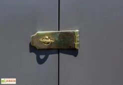 Armoire De Jardin En Acier Galvanisé 124 X 203 Cm -Promos Jardin Garage Magasin loquet armoire jardin metal remise outils