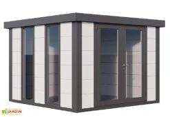 Abri De Jardin En Acier Galvanisé Double Porte Luminato - 8,8 M² -Promos Jardin Garage Magasin luminato 3030 blanc