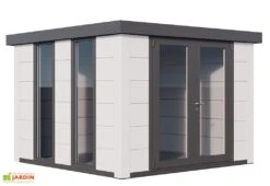 Abri De Jardin En Acier Galvanisé Double Porte Luminato - 8,8 M² -Promos Jardin Garage Magasin luminato 3030 blanc blanc