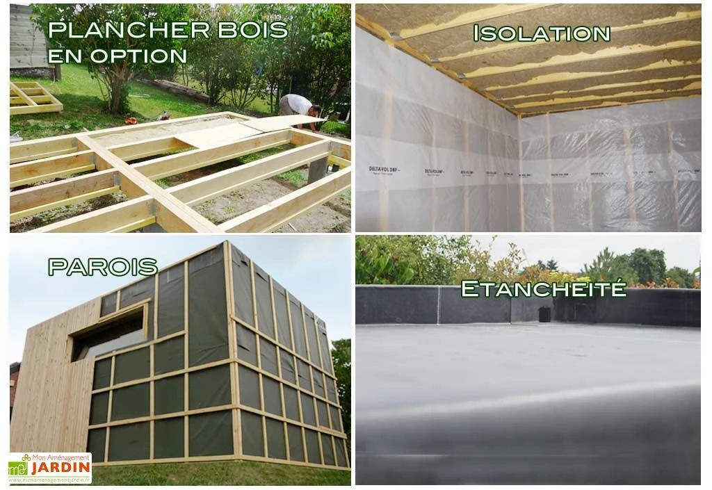 Chalet En Bois Habitable 15 M² - Bungalow Design Studio 395 X 375 Cm 3 Chalet En Bois Habitable 15 M² - Bungalow Design Studio 395 X 375 Cm – Image 3