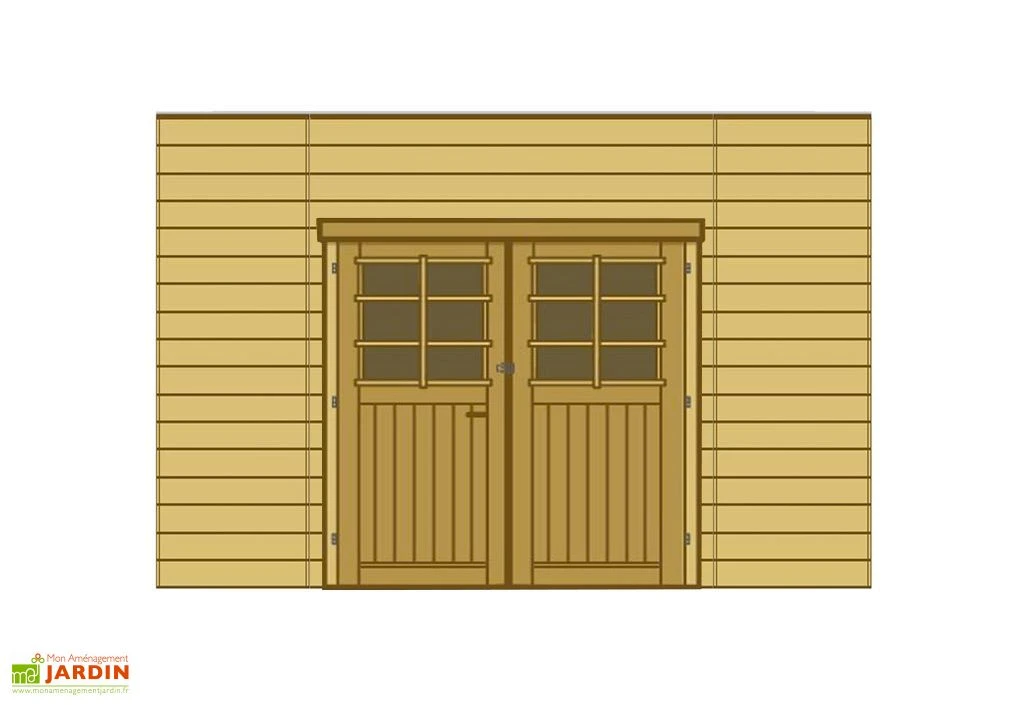 Paroi Avant/Arrière Double Porte Pour Carport Modulable Solid 5x5m 1 Paroi Avant/Arrière Double Porte Pour Carport Modulable Solid 5x5m