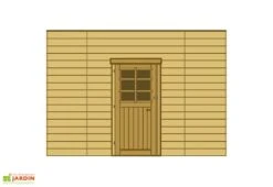 Paroi Avant/Arrière Simple Porte Pour Carport Modulable Solid 5x5m