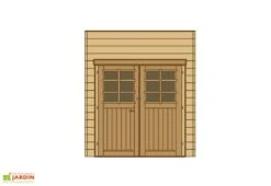 Paroi Avant/Arrière Double Porte Pour Carport Modulable Solid 3x5m