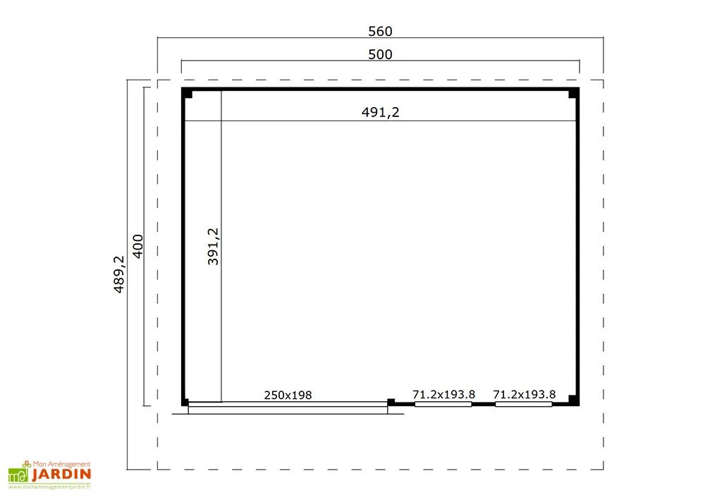 Abri De Jardin En Bois D’épicéa Brut Domeo 8 Plus – 20 M² 2 Abri De Jardin En Bois D’épicéa Brut Domeo 8 Plus – 20 M² – Image 2