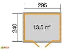 Abri De Jardin En Bois D’épicéa 219 Weka-Line T2 – 7,08 M² 7 Abri De Jardin En Bois D’épicéa 219 Weka-Line T2 – 7,08 M² -Promos Jardin Garage Magasin plan abri jardin bois 219 weka line t2