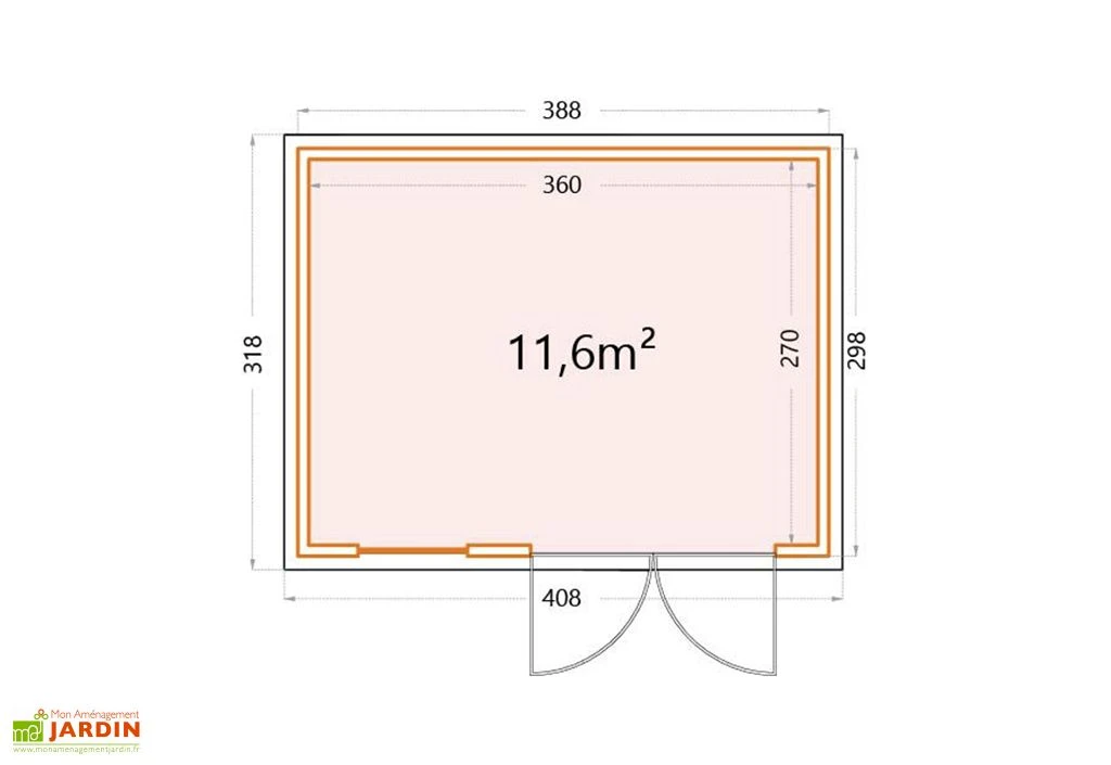 Abri De Jardin En Métal Eleganto Plus – 11,6 M² 6 Abri De Jardin En Métal Eleganto Plus – 11,6 M² – Image 6