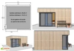 Bungalow Design Studio Avec Baie Dans L'angle (515x495) 6 Bungalow Design Studio Avec Baie Dans L'angle (515x495) -Promos Jardin Garage Magasin plan bungalow design studio 515x495 1
