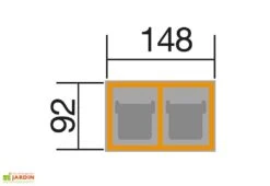Cache-poubelle Double En Bois De Pin Traité 92 X 148 X 122 Cm 5 Cache-poubelle Double En Bois De Pin Traité 92 X 148 X 122 Cm -Promos Jardin Garage Magasin plan cache poubelle double bois