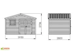 Abri De Jardin En Bois D’Épicéa Brut Shelty+ 11 M² 7 Abri De Jardin En Bois D’Épicéa Brut Shelty+ 11 M² -Promos Jardin Garage Magasin plan dimensions abri jardin