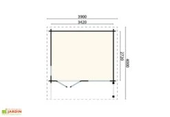 Abri De Jardin Moderne En Bois D’épicéa Brut Aston – 15,6 M² -Promos Jardin Garage Magasin plan dimensions abri jardin aston