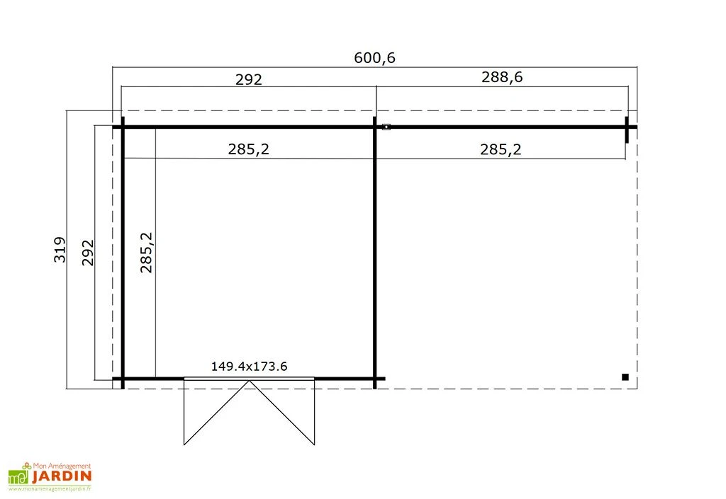 Abri De Jardin En Bois D’épicéa Brut 18,7 M² - Mouny 2 Abri De Jardin En Bois D’épicéa Brut 18,7 M² - Mouny – Image 2