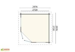 Abri De Jardin En Bois D’épicéa Brut Carmen – 8,82 M² -Promos Jardin Garage Magasin plan dimensions abri jardin carmen
