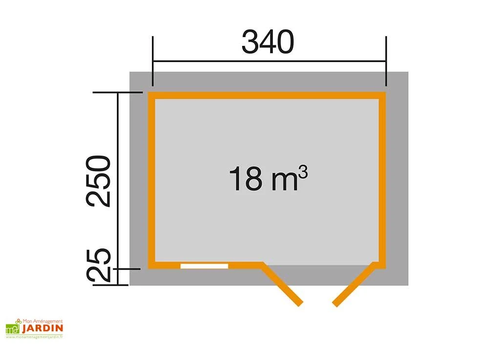 Abri De Jardin En Bois D’épicéa Brut 163 T1 - 8,50 M² 2 Abri De Jardin En Bois D’épicéa Brut 163 T1 - 8,50 M² – Image 2