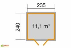 Abri De Jardin En Bois D’épicéa 219 Weka-Line T1 - 5,64 M² 7 Abri De Jardin En Bois D’épicéa 219 Weka-Line T1 - 5,64 M² -Promos Jardin Garage Magasin plan dimensions cabane jardin 219 weka line t1