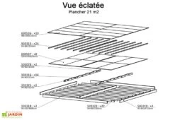 Plancher Pour Chalet En Bois Habitable Isolé Decor Home -Promos Jardin Garage Magasin plancher bois abri jardin chalet habitable isole decor home 2