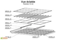 Plancher Pour Chalet En Bois Habitable Isolé Decor Home -Promos Jardin Garage Magasin plancher bois abri jardin chalet habitable isole decor home