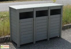 Poubelle De Tri Sélectif Extérieure En Composite Polymab Recyclé – 3 Bacs