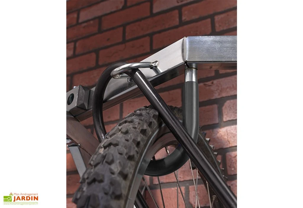 Mottez Range-vélo Mural En Acier Avec Crochets Gainés – 6 Vélos 3 Mottez Range-vélo Mural En Acier Avec Crochets Gainés – 6 Vélos – Image 3
