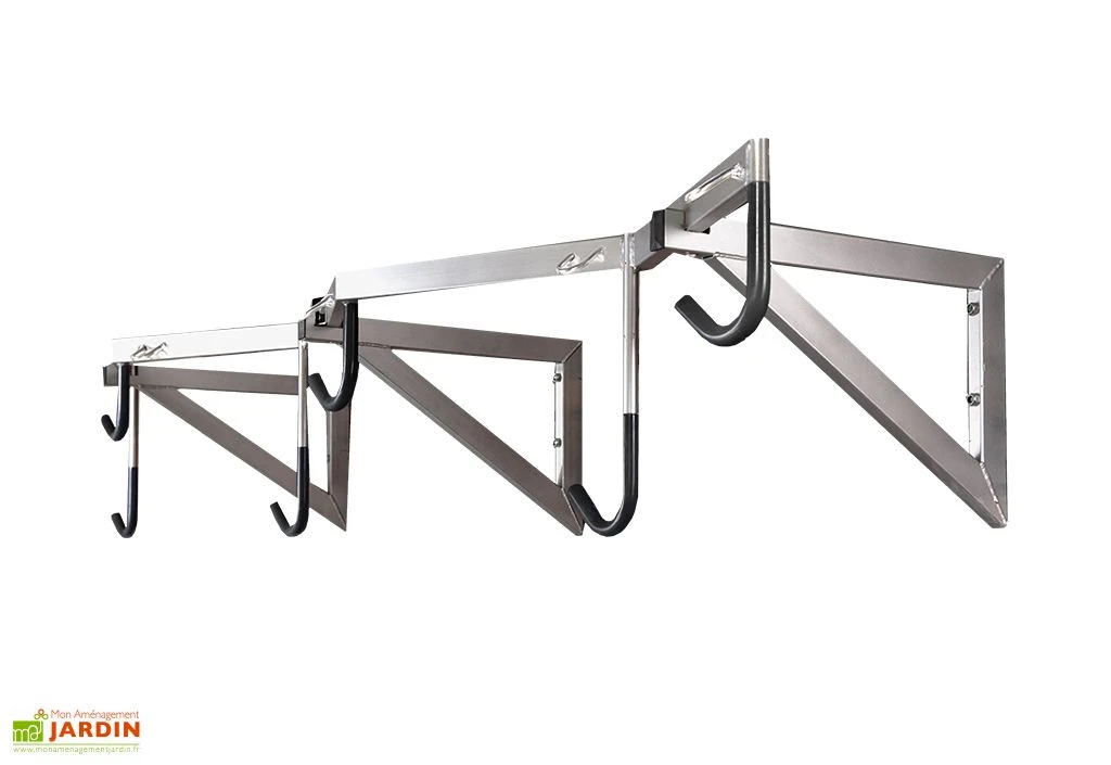 Mottez Range-vélo Mural En Acier Avec Crochets Gainés – 6 Vélos 1 Mottez Range-vélo Mural En Acier Avec Crochets Gainés – 6 Vélos