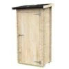 Abri De Jardin Adossable En Bois De Pin Brut Arturo - 98 X 64 X 188 Cm