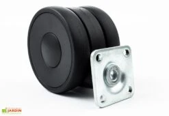 Roues En Polyamide Pour Coffre De Rangement Ø 6,5 Cm -Promos Jardin Garage Magasin roue vue ancrage