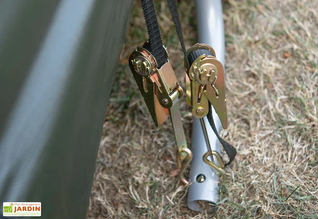 Garage En Toile Polyéthylène Et Acier 18,3 M² 4 Garage En Toile Polyéthylène Et Acier 18,3 M² – Image 4