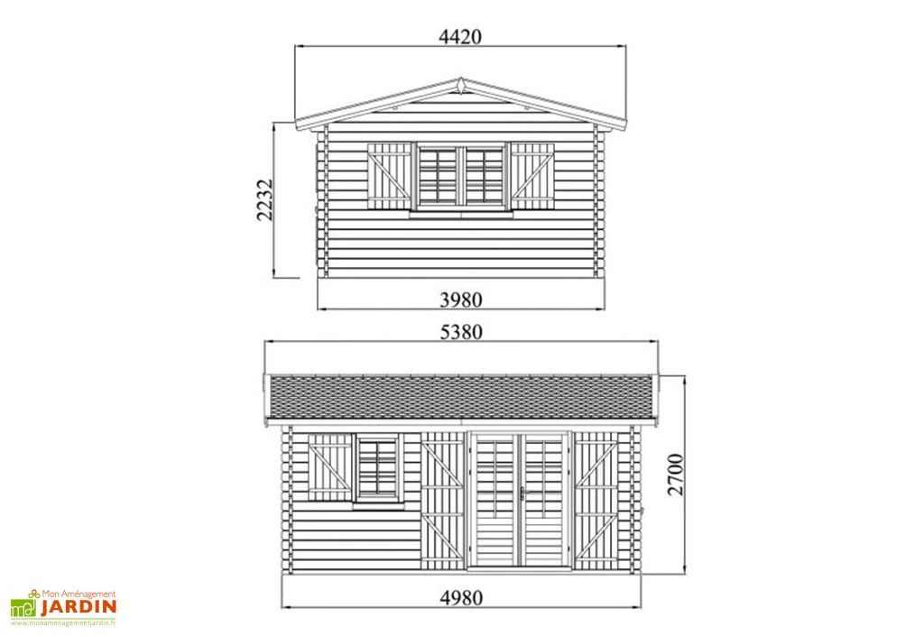 Abri De Jardin En Bois D'épicéa Brut 19,82 M² - Piscatoria 3 Abri De Jardin En Bois D'épicéa Brut 19,82 M² - Piscatoria – Image 3